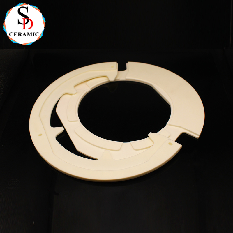 Oem Al2o3 Alumina Ceramic Cnc Machining Complicated Round Plate Parts