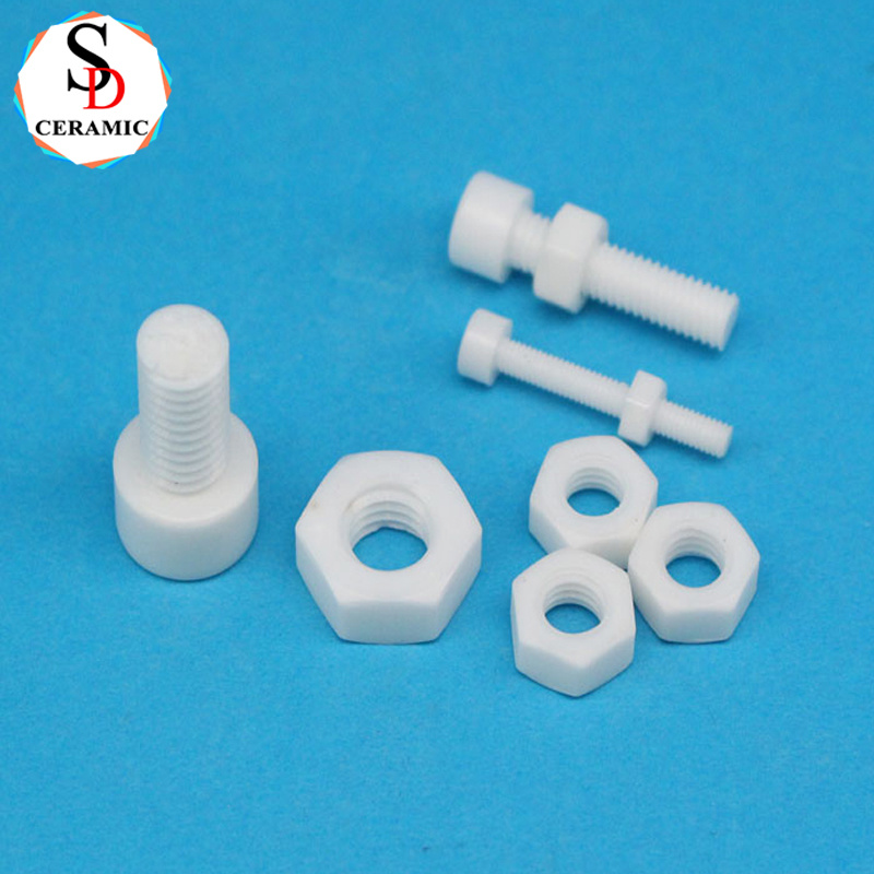 High Hardness Zro2 Insulator Zirconia Ceramic Screw And Ceramic Nut