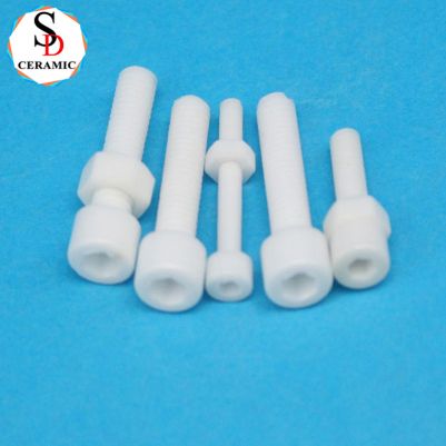 High Hardness Zro2 Insulator Zirconia Ceramic Screw And Ceramic Nut